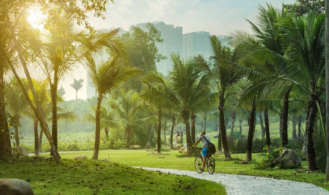 Cuộc sống xanh, hiền hòa ở khu đô thị Ecopark.