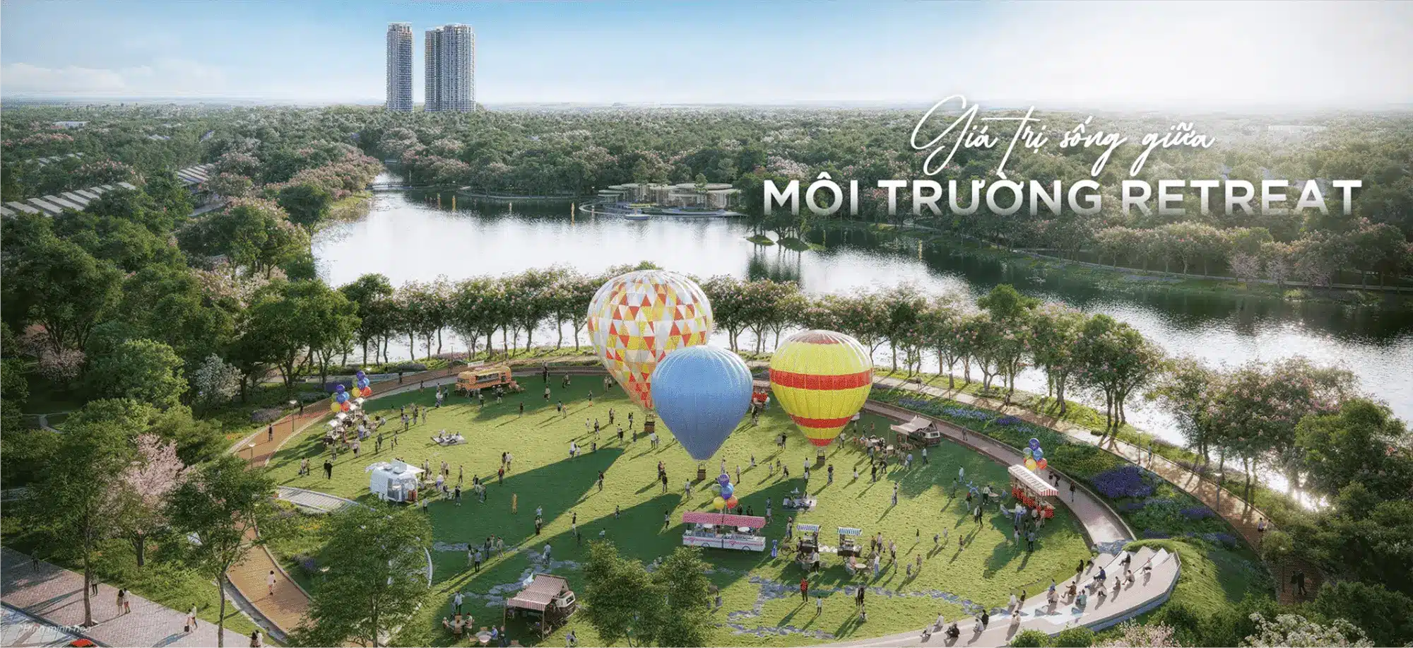 Gia trị sống giữa môi trường retreat Khu vui chơi khinh khí cầu bên hồ, nơi gia đình tận hưởng thiên nhiên trong lành Gia trị sống giữa môi trường retreat Khu vui chơi khinh khí cầu bên hồ, nơi gia đình tận hưởng thiên nhiên trong lành