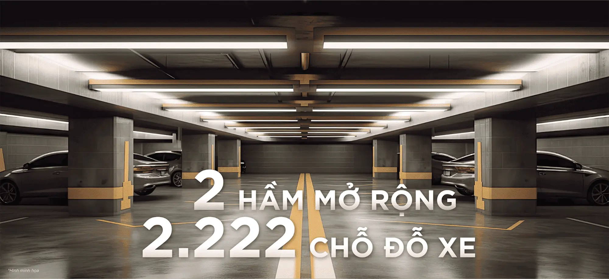Hầm xe hiện đại 2.222 chỗ đỗ xe sang trọng với thiết kế thông minh, đảm bảo tiện nghi tối đa cho cư dân cao tầng Hầm xe hiện đại 2.222 chỗ đỗ xe sang trọng với thiết kế thông minh, đảm bảo tiện nghi tối đa cho cư dân cao tầng