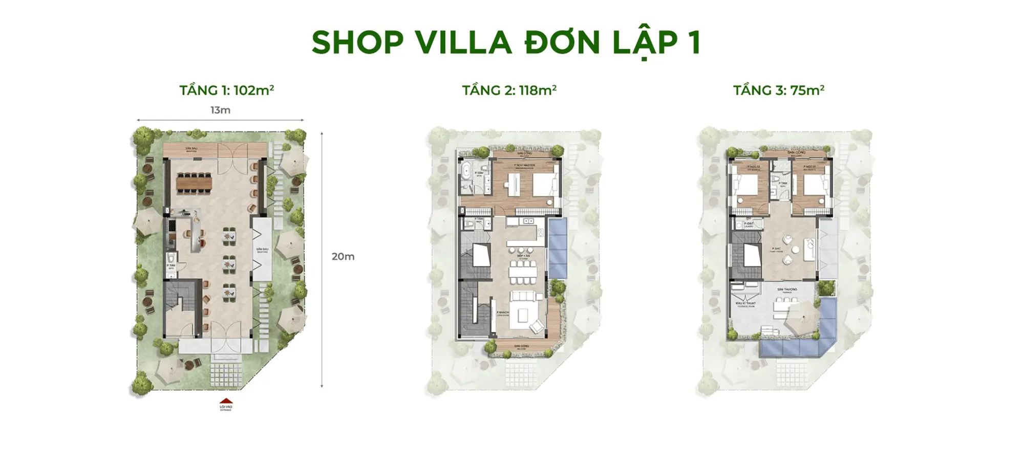 Layout thiết kế Shop Villa Đơn Lập 1 phân khu Sky Retreat thuộc dự án Eco Retreat Layout thiết kế Shop Villa Đơn Lập 1 phân khu Sky Retreat thuộc dự án Eco Retreat