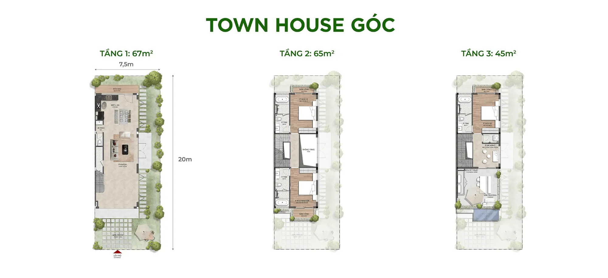 Layout thiết kế Town House Góc phân khu Sky Retreat thuộc dự án Eco Retreat Layout thiết kế Town House Góc phân khu Sky Retreat thuộc dự án Eco Retreat