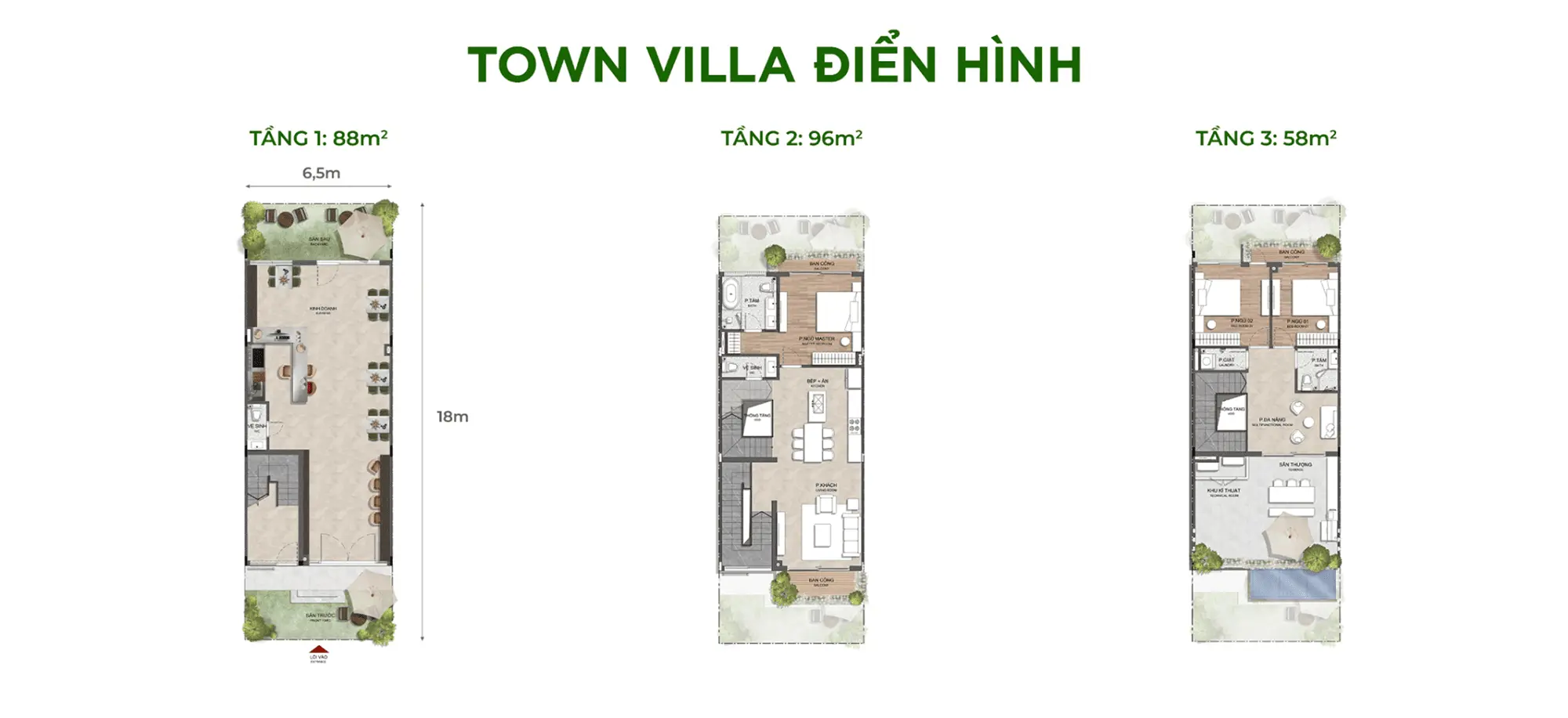Layout thiết kế Town Villa Điển Hình phân khu Sky Retreat thuộc dự án Eco Retreat Layout thiết kế Town Villa Điển Hình phân khu Sky Retreat thuộc dự án Eco Retreat