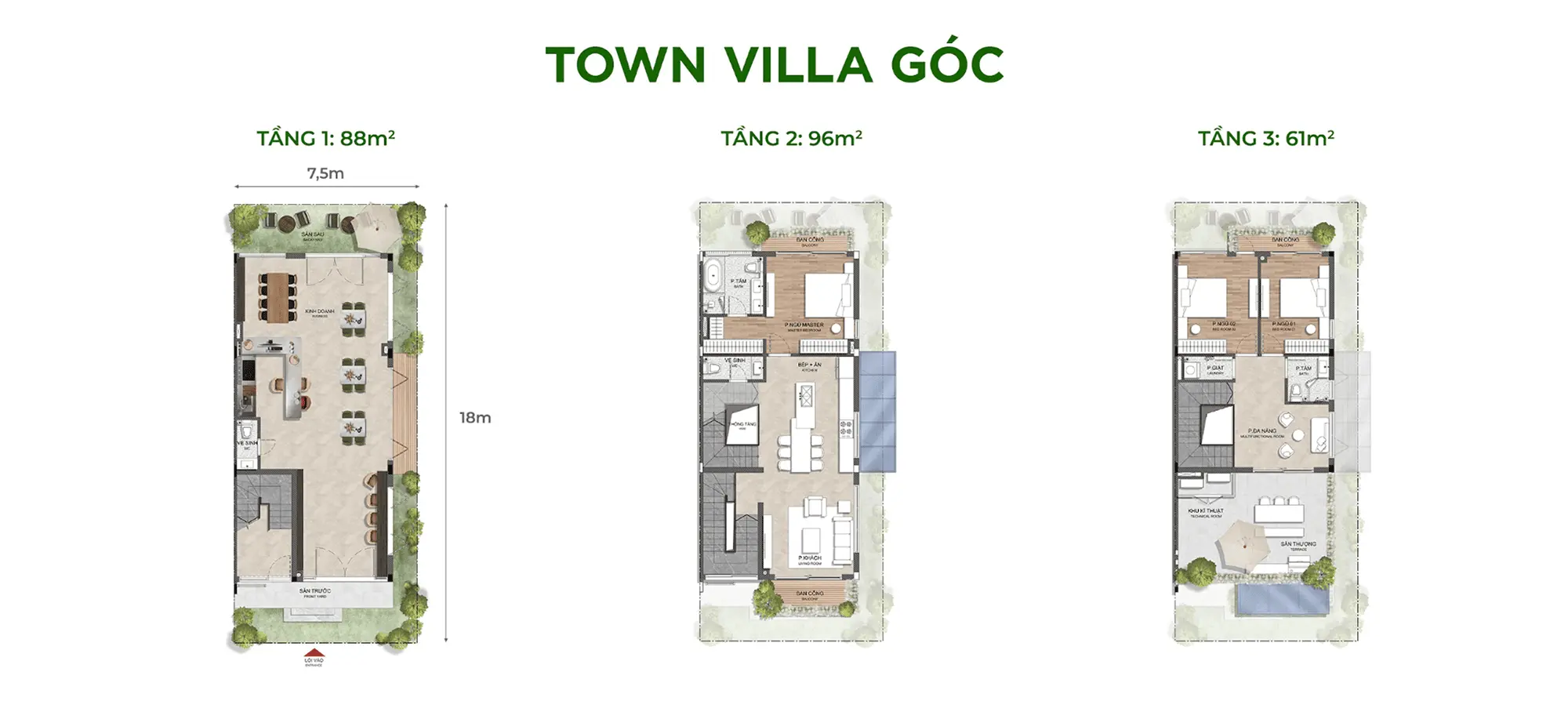 Layout thiết kế Town Villa Góc phân khu Sky Retreat thuộc dự án Eco Retreat Layout thiết kế Town Villa Góc phân khu Sky Retreat thuộc dự án Eco Retreat