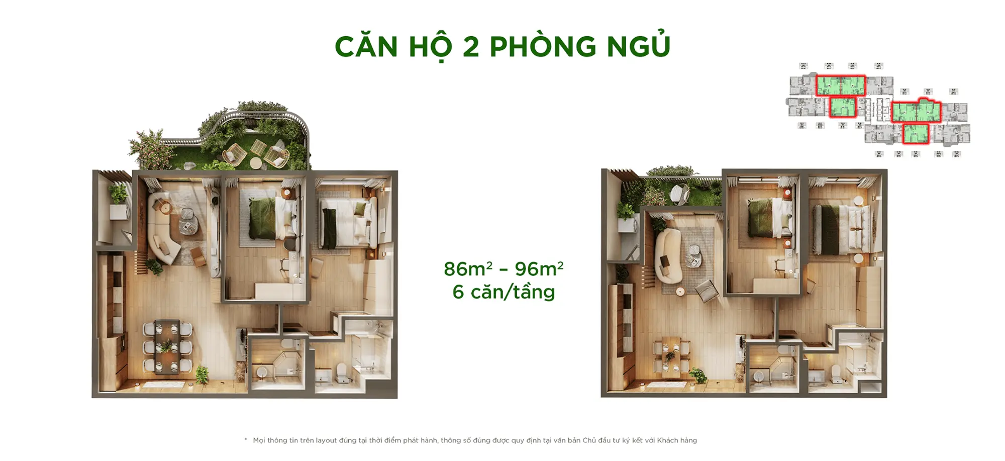 Layout thiết kế căn hộ 2 Phòng Ngủ tại Sky Retreat Residences, phân khu Sky Retreat Layout thiết kế căn hộ 2 Phòng Ngủ tại Sky Retreat Residences, phân khu Sky Retreat