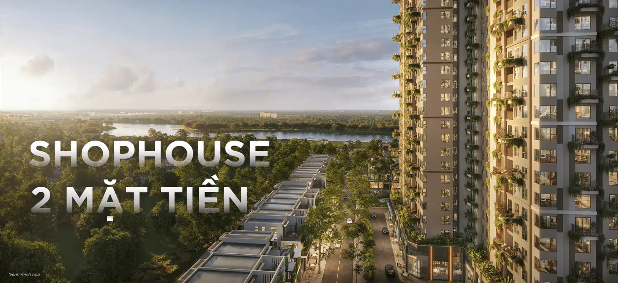 Shophouse 2 mặt tiền Vị trí đắc địa với tầm view hồ và rừng xanh, không gian kinh doanh lý tưởng cho 5000 cư dân Shophouse 2 mặt tiền Vị trí đắc địa với tầm view hồ và rừng xanh, không gian kinh doanh lý tưởng cho 5000 cư dân