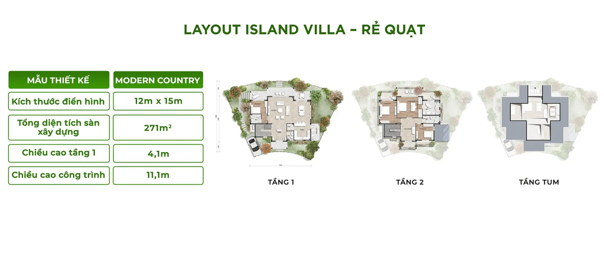Layout thiết kế sản phẩm Island Villa – Rẻ Quạt tại Retreat Island thuộc khu đô thị Eco Retreat Layout thiết kế sản phẩm Island Villa - Rẻ Quạt tại Retreat Island thuộc khu đô thị Eco Retreat