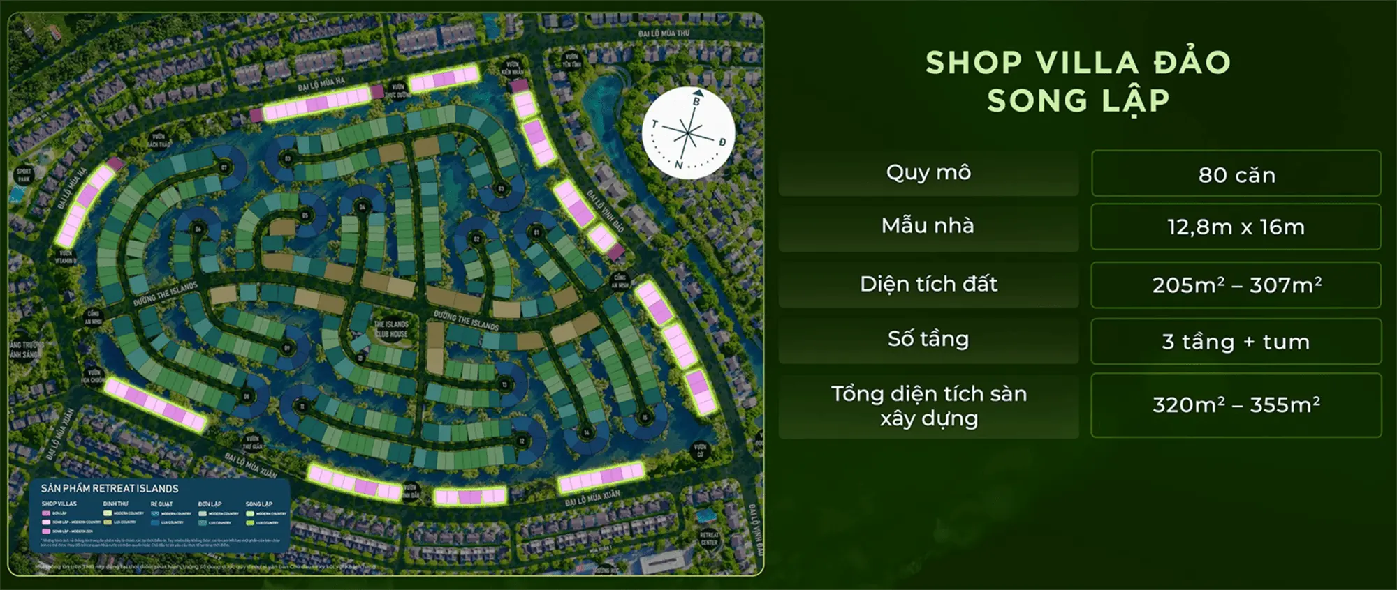 Mặt bằng sản phẩm Shop Villa Đảo Song Lập tại Retreat Island thuộc khu đô thị Eco Retreat Mặt bằng sản phẩm Shop Villa Đảo Song Lập tại Retreat Island thuộc khu đô thị Eco Retreat